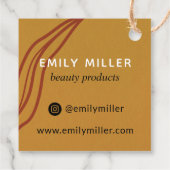 Trendy Abstract Monogram Zelfgemaakte Business Rus Bedankjes Labels (Achterkant)