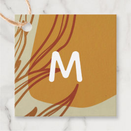 Trendy Abstract Monogram Zelfgemaakte Business Rus Bedankjes Labels