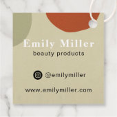 Trendy Abstract Monogram Zelfgemaakte Business Rus Bedankjes Labels (Achterkant)