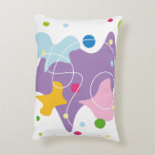 Trendy abstract motief in paarse en blauwe kleuren accent kussen (Achterkant (Verticaal))