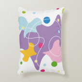 Trendy abstract motief in paarse en blauwe kleuren accent kussen (Voorkant(Verticaal))