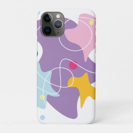 Trendy abstract motief in paarse en blauwe kleuren Case-Mate iPhone case