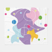Trendy abstract motief in paarse en blauwe kleuren fleece deken (Voorkant (Horizontaal))