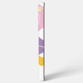 Trendy abstract motief in paarse en blauwe kleuren samsung galaxy hoesje (Achterkant horizontaal)