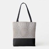 Trendy Abstract Pattern Monogram Brown Black Tote Bag (Achterkant)