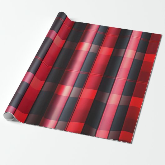 Trendy Abstract Red Black Plays Collectie Cadeaupapier (Uitgerold)