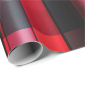 Trendy Abstract Red Black Plays Collectie Cadeaupapier (Rol Hoek)