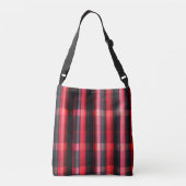 Trendy Abstract Red Black Plays Collectie Crossbody Tas (Achterkant)
