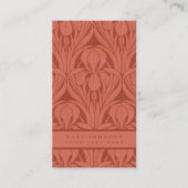 Trendy Abstract Retro  Bloemen Terracotta Visitekaartje (Voorkant)