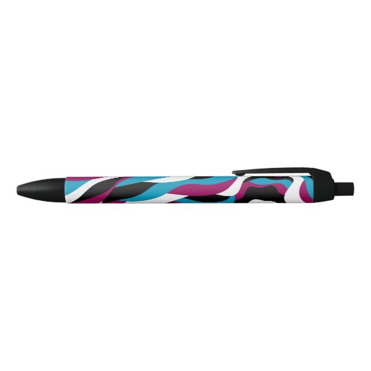 Trendy Abstract Retro Wavy minimalist Whimsical Zwarte Inkt Pen (Bovenkant)