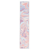 Trendy Abstract Roze Blush Blue Marble Swirl Medium Tafelloper (Voorkant)