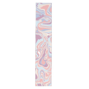 Trendy Abstract Roze Blush Blue Marble Swirl Medium Tafelloper