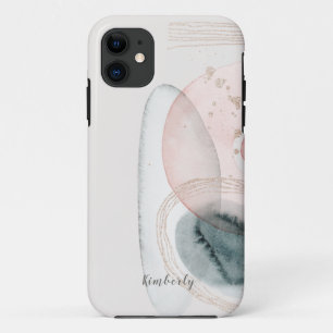 Trendy Abstract Roze Gouden Vormen Persoonlijk Case-Mate iPhone Case