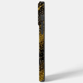 Trendy Abstract Swirls Black en Gold Personalized Case-Mate iPhone Case (Achterkant / Links)