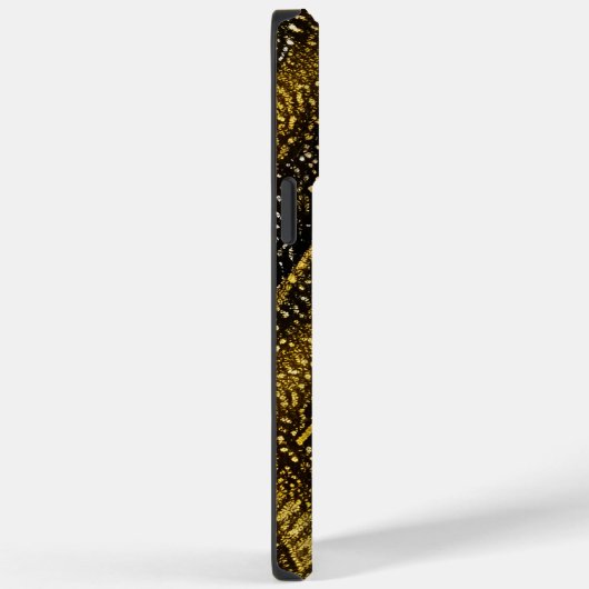 Trendy Abstract Swirls Black en Gold Personalized Case-Mate iPhone Case (Achterkant / Rechts)