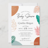 Trendy Abstract Tropical Summer Baby shower Kaart (Voorkant)