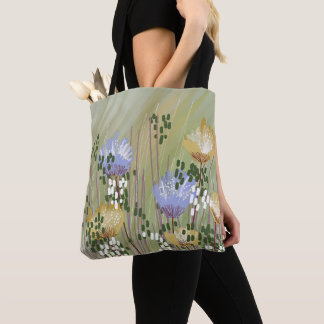 Trendy Abstracte bloemen Tote Bag