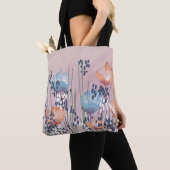 Trendy Abstracte bloemen Tote Bag (Dichtbij)