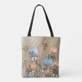 Trendy Abstracte bloemen Tote Bag (Achterkant)