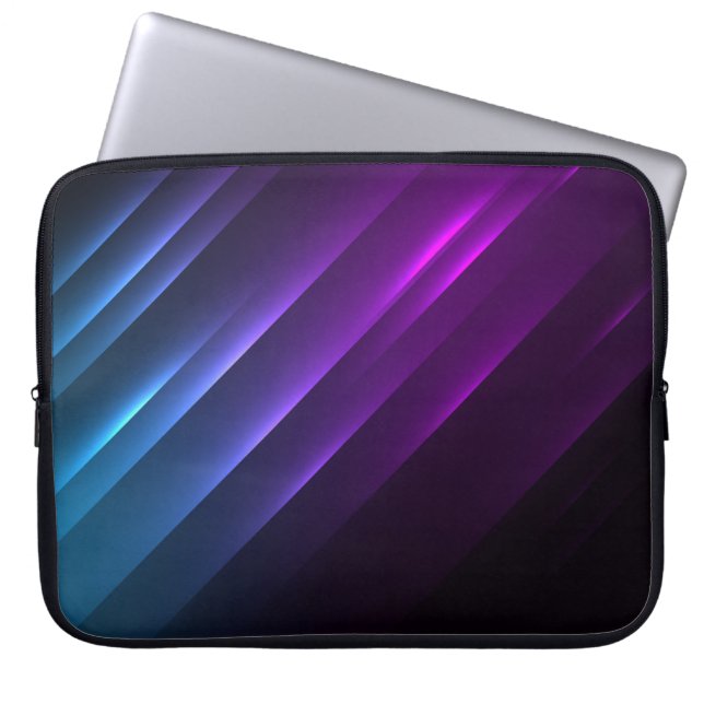 Trendy Abstracte, dunne neonverlichting laptophoes Laptop Sleeve (Voorkant)