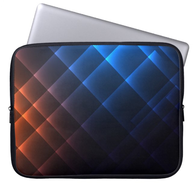 Trendy Abstracte, dunne neonverlichting laptophoes Laptop Sleeve (Voorkant)