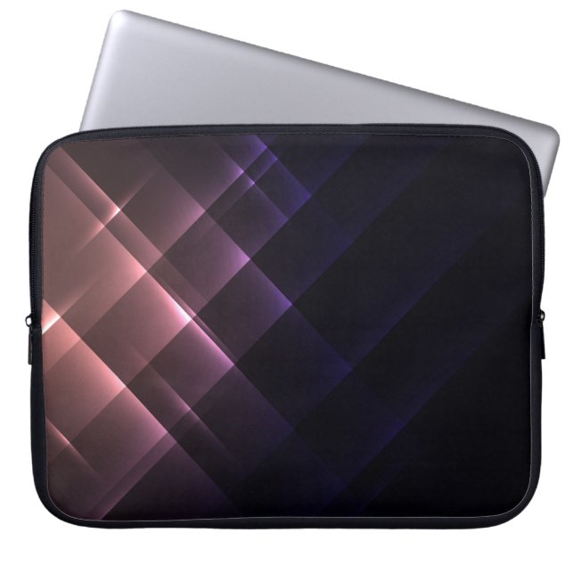 Trendy Abstracte, dunne neonverlichting laptophoes Laptop Sleeve (Voorkant)