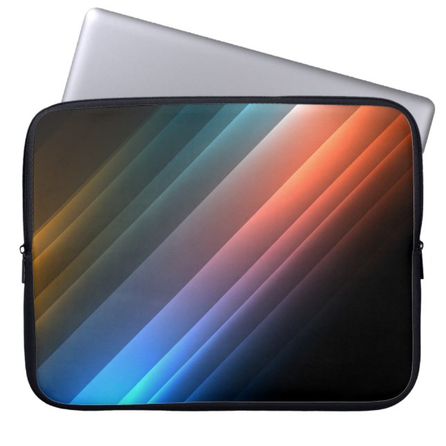 Trendy Abstracte, dunne neonverlichting laptophoes Laptop Sleeve (Voorkant)