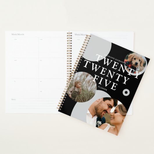 Trendy Abstracte fotocollage 2025 Planner (Display)