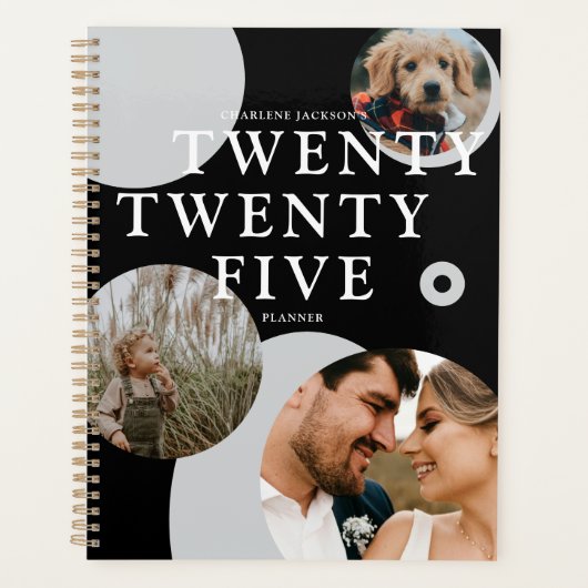 Trendy Abstracte fotocollage 2025 Planner (Voorkant)