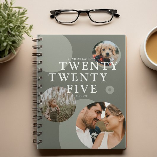 Trendy Abstracte fotocollage 2025 Planner