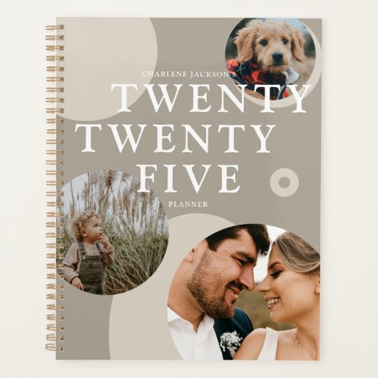 Trendy Abstracte fotocollage 2025 Planner (Voorkant)