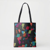 Trendy Abstracte Geometric Cube Pattern Canvas tas (Voorkant)