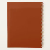 Trendy abstracte glitter terracotta groen script planner (Achterkant)