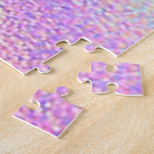 Trendy abstracte glitter unicorn legpuzzel (Zijkant)