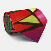 Trendy Abstracte handgetekende Stropdas voor kleur (Opgerold)