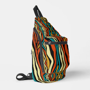 Trendy Abstracte Huidige Geometrische Kleuren Sling Bag