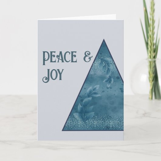 Trendy abstracte kerstboom winter feestdagen kaart (Voorkant)