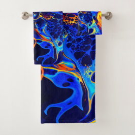 trendy abstracte kleurrijke kleurdraai bad handdoek