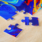 trendy abstracte kleurrijke kleurdraai legpuzzel (Zijkant)