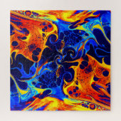 trendy abstracte kleurrijke kleurdraai legpuzzel (Horizontaal)