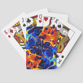 trendy abstracte kleurrijke kleurdraai pokerkaarten