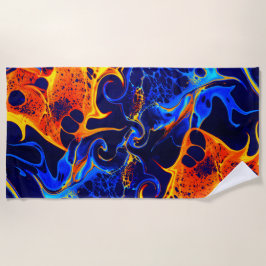 trendy abstracte kleurrijke kleurdraai strandlaken