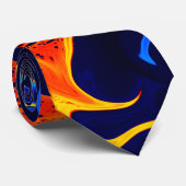 trendy abstracte kleurrijke kleurdraai stropdas (Opgerold)