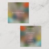 Trendy Abstracte kunst Elegante professionele Sjab Vierkante Visitekaartje (Voorkant / Achterkant)