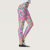 Trendy Abstracte kunst Kleurrijke Waterverf Paint Leggings (Rechts)