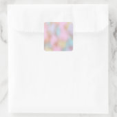 Trendy Abstracte Kunst Pastelkleuren Lege Sjabloon Vierkante Sticker (Tas)