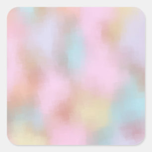 Trendy Abstracte Kunst Pastelkleuren Lege Sjabloon Vierkante Sticker