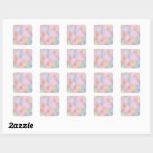 Trendy Abstracte Kunst Pasteltinten Lege Sjabloon Vierkante Sticker (Vel)
