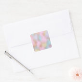 Trendy Abstracte Kunst Pasteltinten Lege Sjabloon Vierkante Sticker (Envelop)