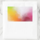 Trendy Abstracte Kunstwerk Kleurrijke Lege Sjabloo Rechthoekige Sticker (Tas)